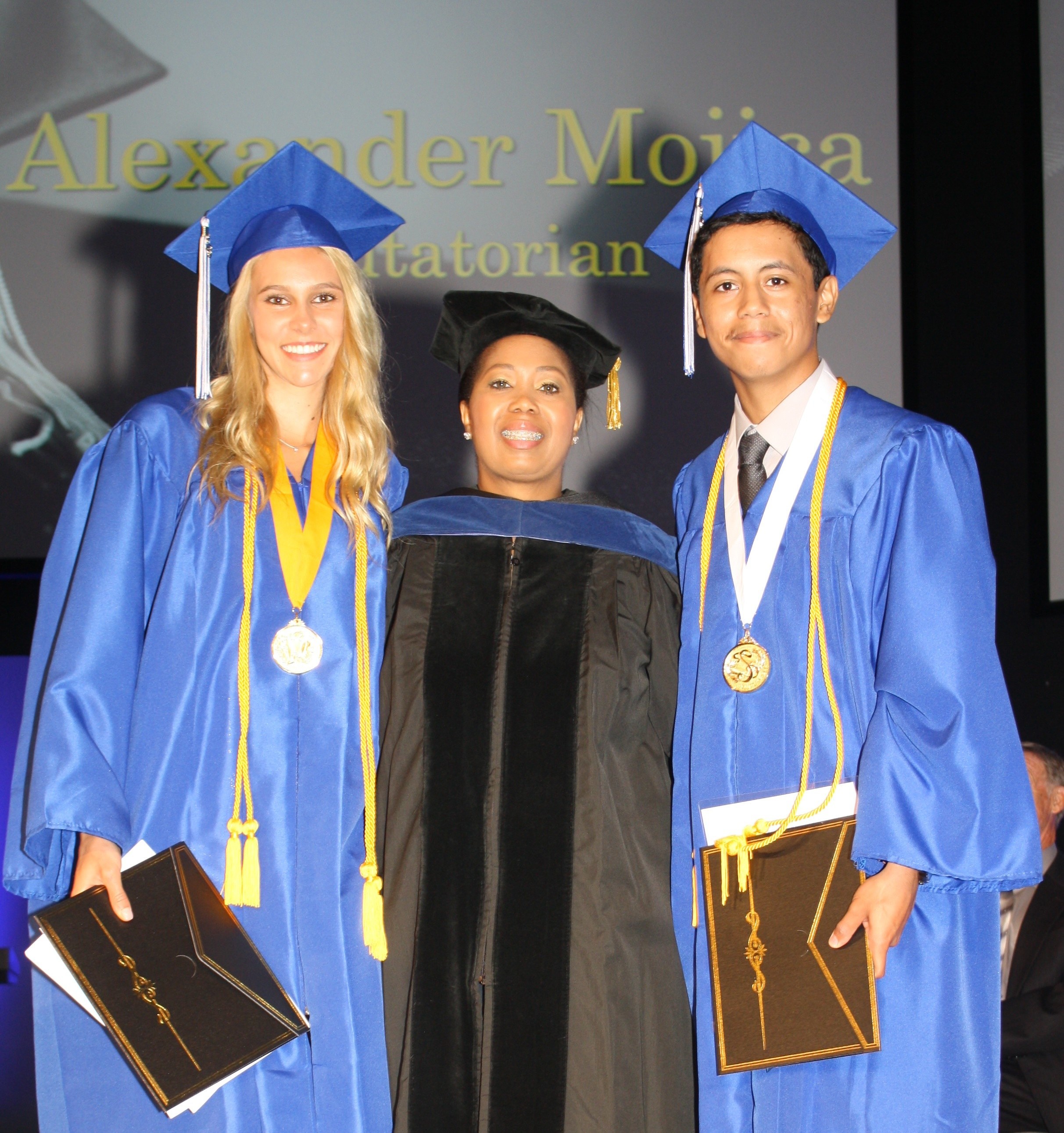 Valedictorian and Salutatorian during the 2016 Graduation at Texas Success Academy